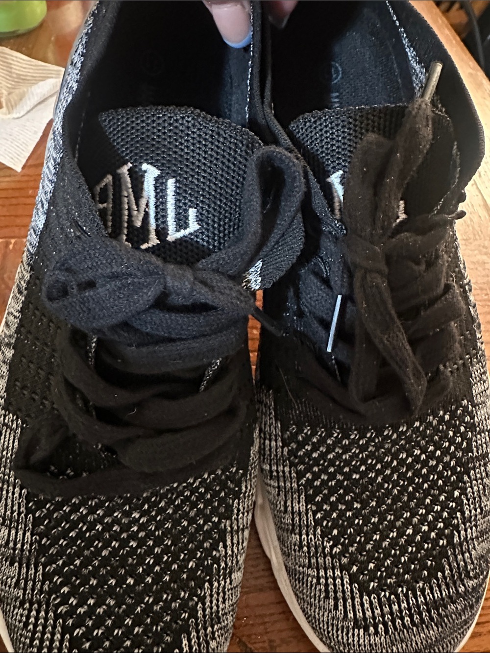 Black Knit Athletic Sneakers - Unbranded